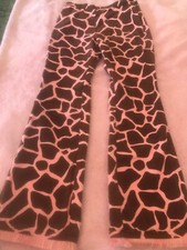 Gymboree giraffe club love pants 9 brown pink gymborees spotted velvet adj wst