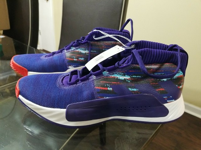 Size 14.5 - adidas Dame 5 Collegiate 