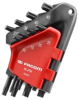 Facom 89.JP8A Stiftschluessel Torx, Im Halter, 8-Tlg