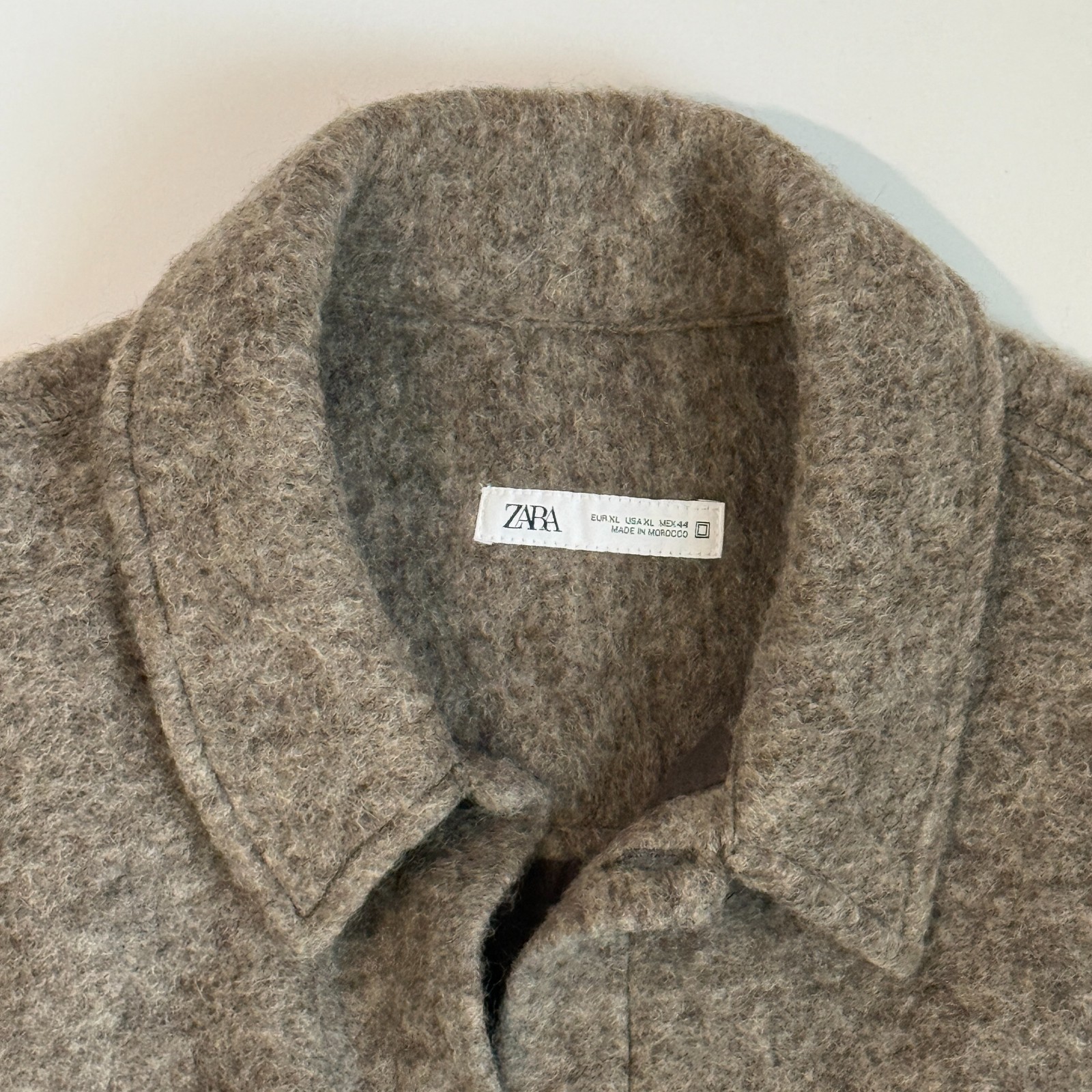 ZARA Wool-Blend Shacket	 Button-Down Front, Chest… - image 2