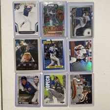 Baseball Card Lot (9) Cards Jeter, Signed Pat Strange, Unleashed Luis Robert +