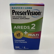AREDS 2 + Multivitamin Formula for Eye Health – 100 Softgels Exp.04/2026