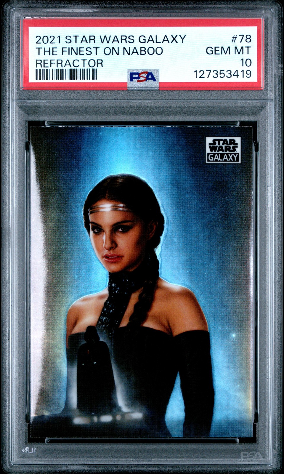 2021 TOPPS CHROME STAR WARS GALAXY REFRACTOR #78 THE FINEST ON NABOO PSA 10