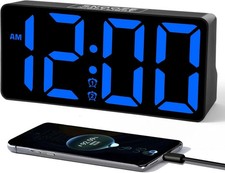 Alarm Clock for Bedroom with Night Light  Bold Digits-7 in Digital Clock with D