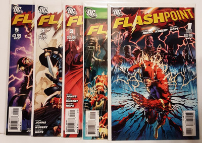 Flashpoint comics #1 to #5 Full set (2011) Geoff Johns / Andy Kubert/NM