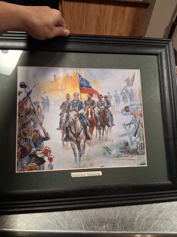 Mort Kunstler Civil War Print His Supreme Moment Custom Framed - Image 2 of 4