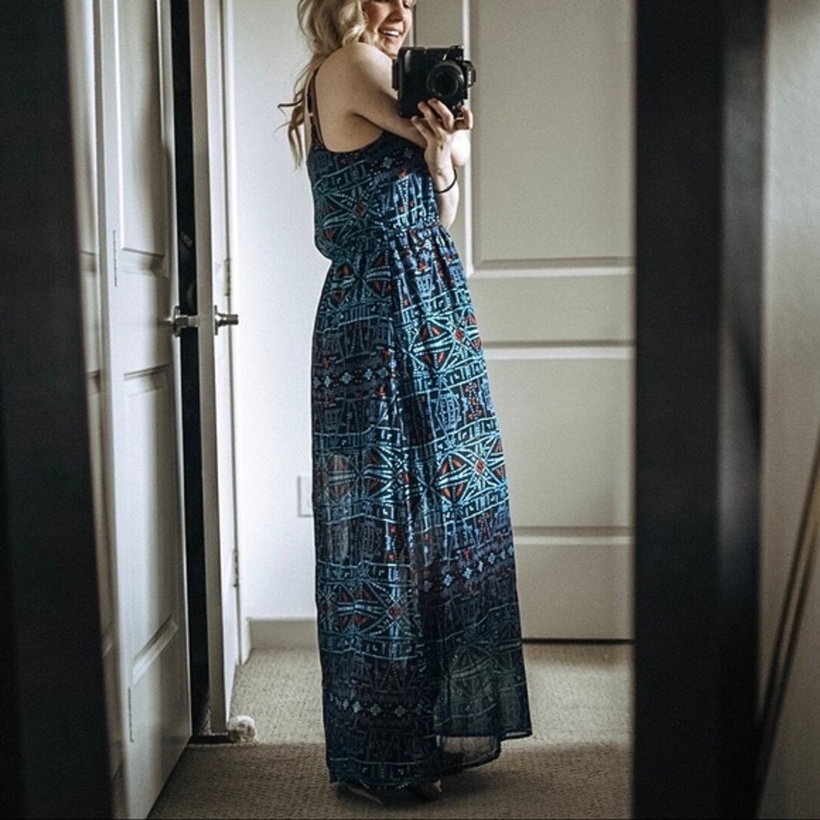 Forever 21 Geometric Boho Dot Pattern Spaghetti S… - image 8