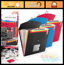 3-Pack Accordion File Organizer, 13 Pocket Expanding Folder for A4/Letter Size,