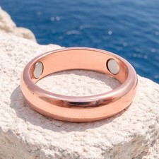 Copper Magnetic Band Ring - 3 Magnets - CMR01 -6.25mm - 1/4" wide. Sizes 5 to 17