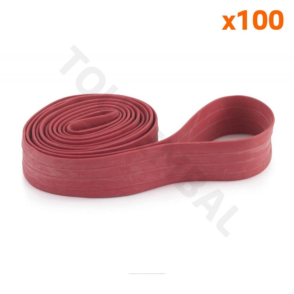 Elastique rouge de palettisation 1200x800 mm pour eviter la chute de carton au filmage