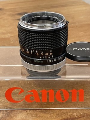 Canon FD 35mm F/2.0 Concave Chrome Nose Lens ''O'' Aperture Juni 1971