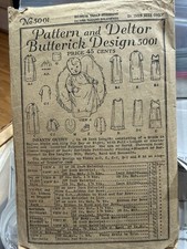 Pattern &Deltor Butterick Design 5001 Pattern Gown, Bib, Booties uncut