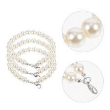 3pcs Beaded Phone Lanyard Pearl Beaded Phone Chain Strap for Women Girls