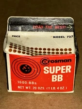 SEALED Vintage Crosman .177 Super BB Pells Pellets in Original Milk Carton #737