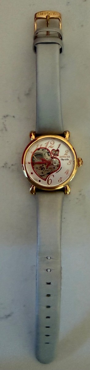 Invicta Objet d'Art Ladies Automatic Watch Skeleton Heart Dial