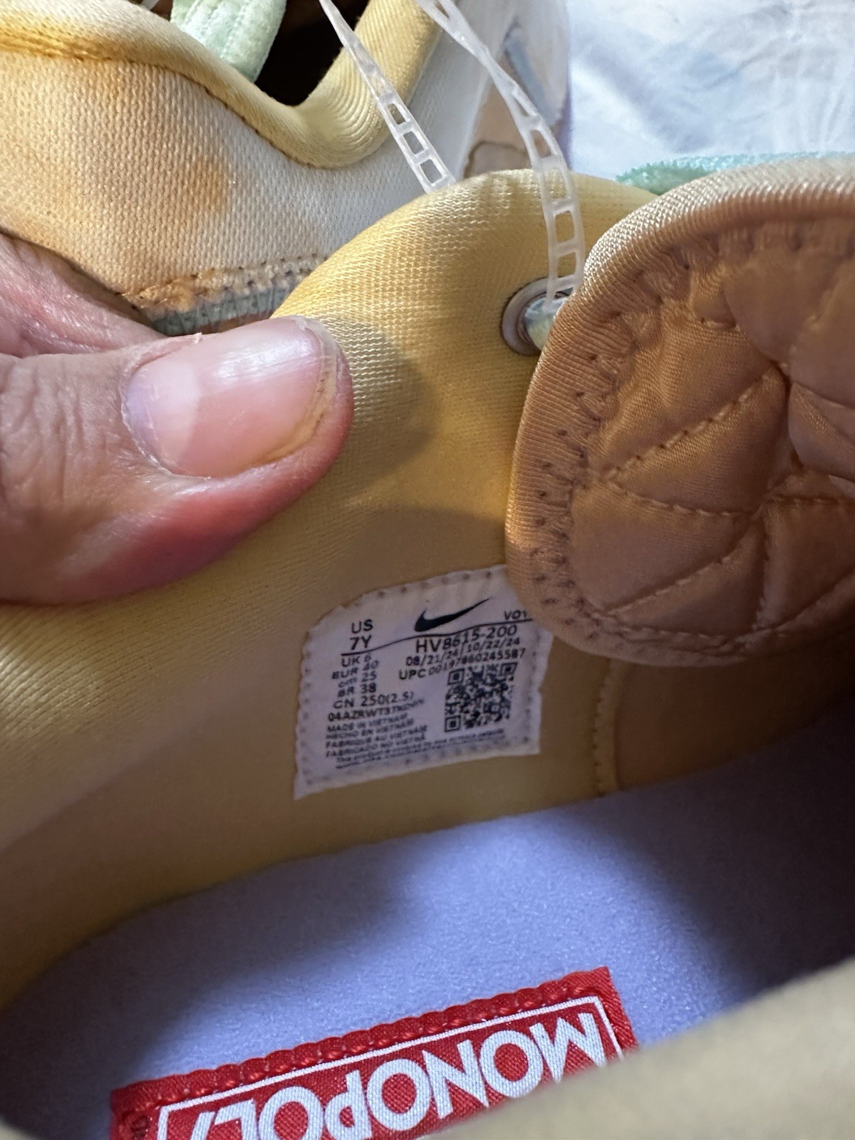 Michael Kors Girls Slip-On Flats Brown Beige White Logo Print Synthetic Low Top thumbnail 4