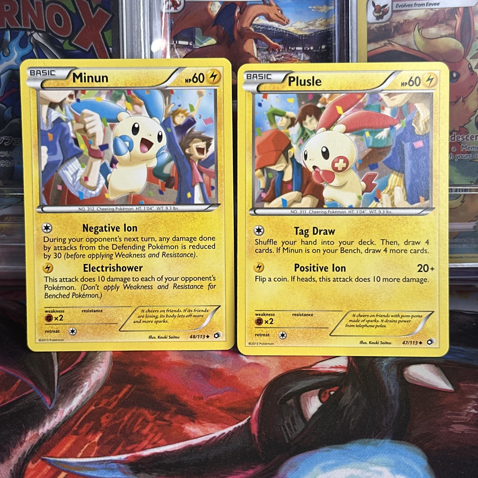 Pokemon Legendary Treasures Plusle 47/113 & Minun 48/113 Non-Holo EN