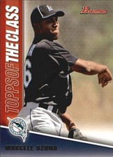 2011 Bowman Topps of the Class #TC15 Marcell Ozuna Rookie Card RC . rookie card picture
