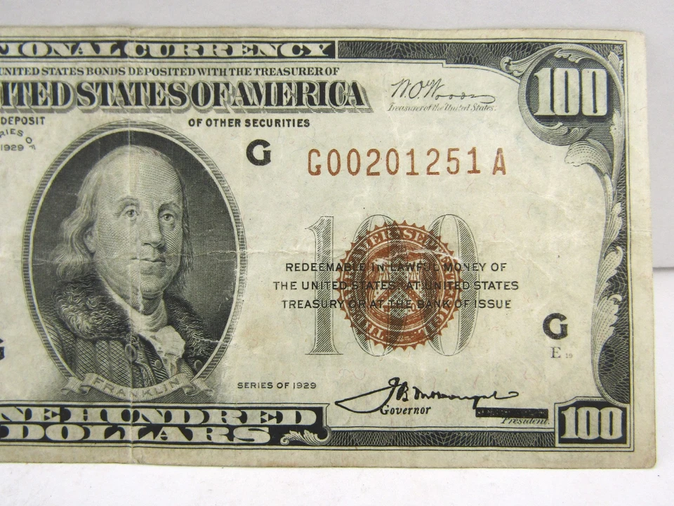 1929 $100 One Hundred Chicago Federal Reserve Bank Fr-1890G G00201251A (Good) - Image 3 of 4