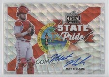 2021 Leaf Metal Draft State Pride Silver Wave Mat Nelson #SP-MN1 Auto 3d6