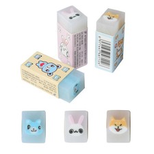 HILAZA 18Pcs Cute Animal Erasers for Kids Bulk, Kawaii Fun Multicolored