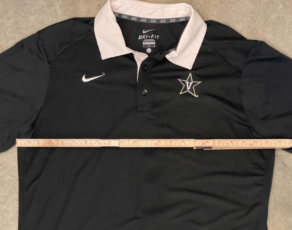 Nike Dri-FIT Shirt Mens L Black White Gold Vanderbilt Logo Breathable Athletic thumbnail 5