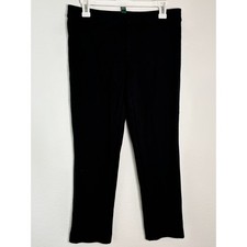 Lauren Ralph Lauren Petite Black Ponte Knit Straight Leg Trousers 6P