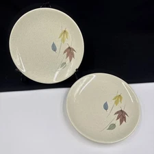 FRANCISCAN AUTUMN LEAVES Set Of (2) 6 1/2” Bread & Butter Plates •PRISTINE•