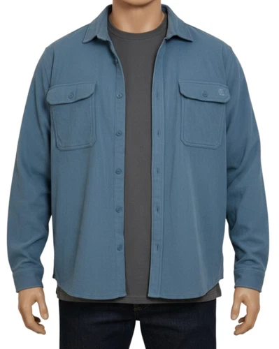 Born Primitive Woodsman Stretch Corduroy Shacket Mens 3XL Slate Blue Rugged NWT - product listing photo