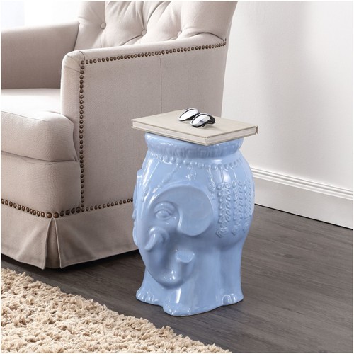 JONATHAN Y Lighting TBL1026 Orla 13"W Ceramic Accent Garden Stool - White - Picture 4 of 12