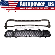 Fit Jeep Cherokee 2014-2018 Front Lower Bumper Cover Grille + Molding Trim Black