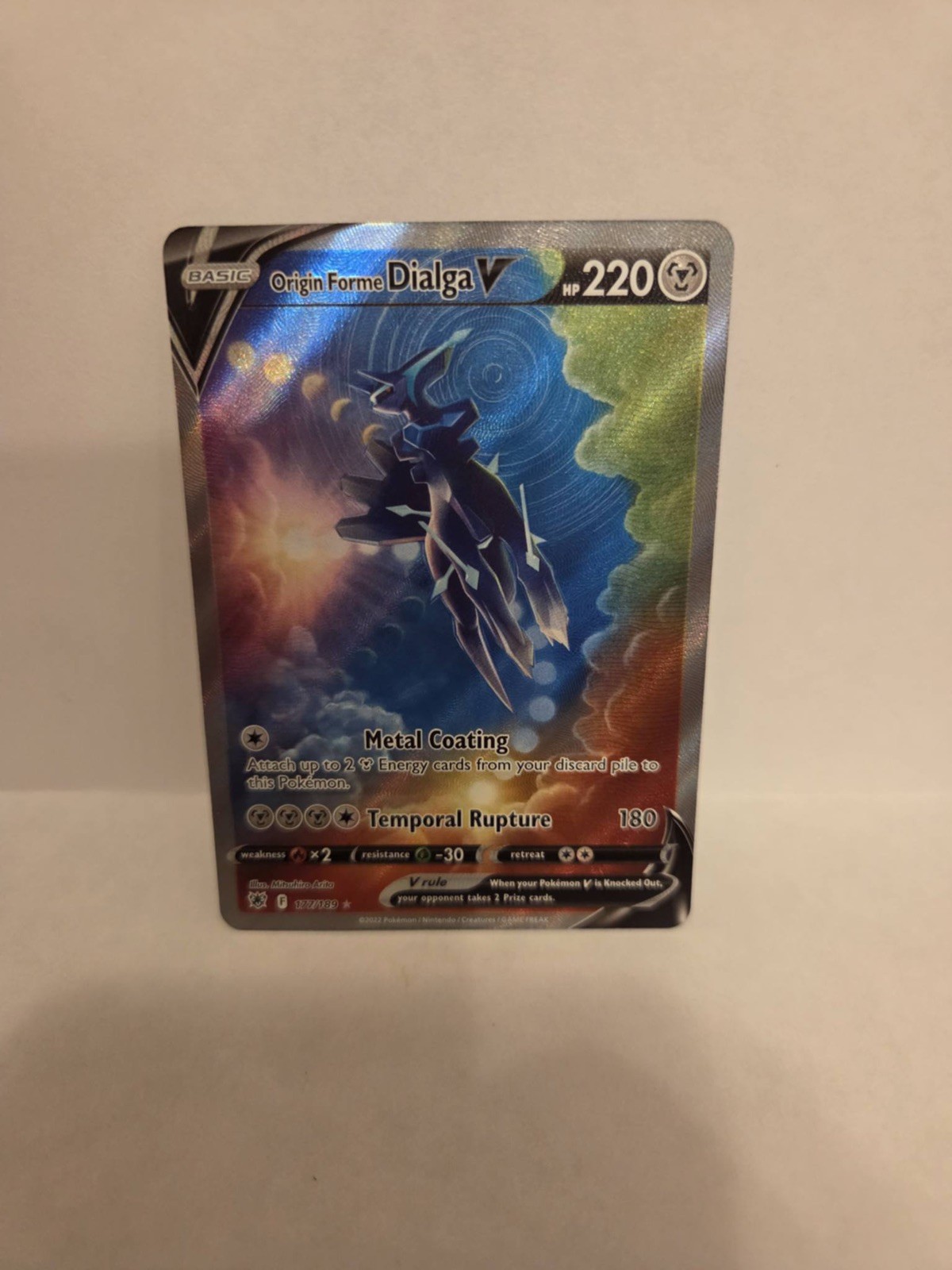 Pokemon Card - Origin Forme Dialga V Astral Radiance 177/189 Alternate Full Art