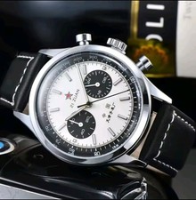 Seagull 1963 21 Zuan Pilot Mechanical Quartz Watch with Chronograph "Panda"