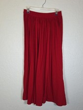 VTG Stonebridge Red Broomstick Maxi Skirt Medium Bohemian Hippie Cottage
