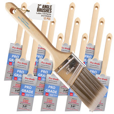 12PK 2" ángulo casa pared, juego de pinceles de pintura para adornos hogar exterior o interior cepillos
