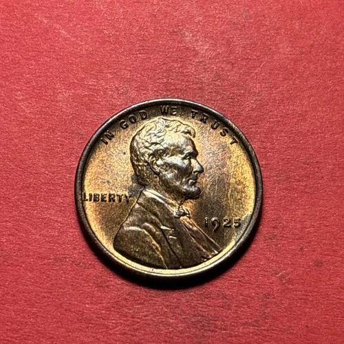 (1) Beautiful Antique 1925-P Lincoln Wheat Cent/Penny CHOICE BU-BRILLIANT UNC.
