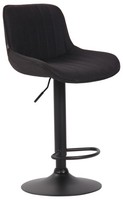 Barhocker Lentini Stoff Schwarz