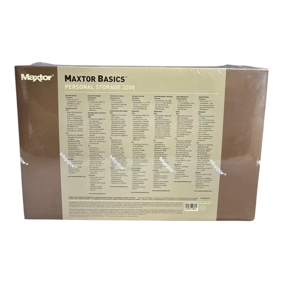 Maxtor Basics Personal Storage 3200 160GB 8MB Cache/7200 RPM NEW Factory Sealed! - Image 3 of 4