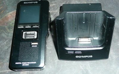 Olympus DS-5000 Digital Voice Recorder w/ Charging CR10 Cradle - NO AC ADAPTER