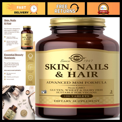 Advanced MSM Formula for Skin, Nails & Hair - 120 Non-GMO Tablets, Beauty Suppor
