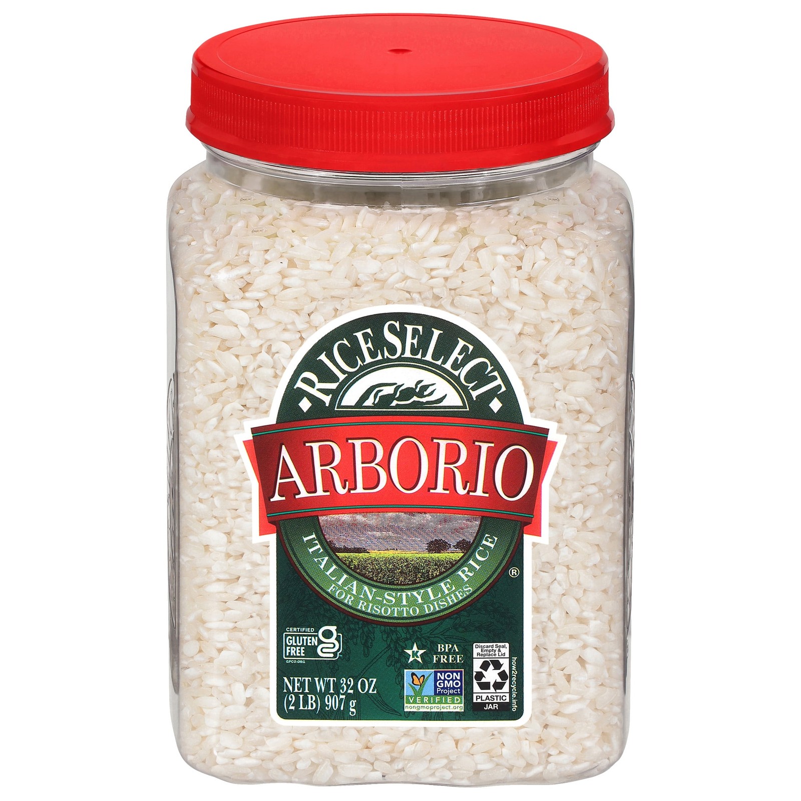 RiceSelect Arborio Rice, Italian-Style Rice for Risotto, 2 lb Jar ...