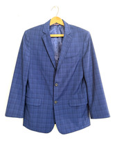 Tommy Hilfiger THFlex Blue Plaid Blazer Boys Size 16 Sport Coat