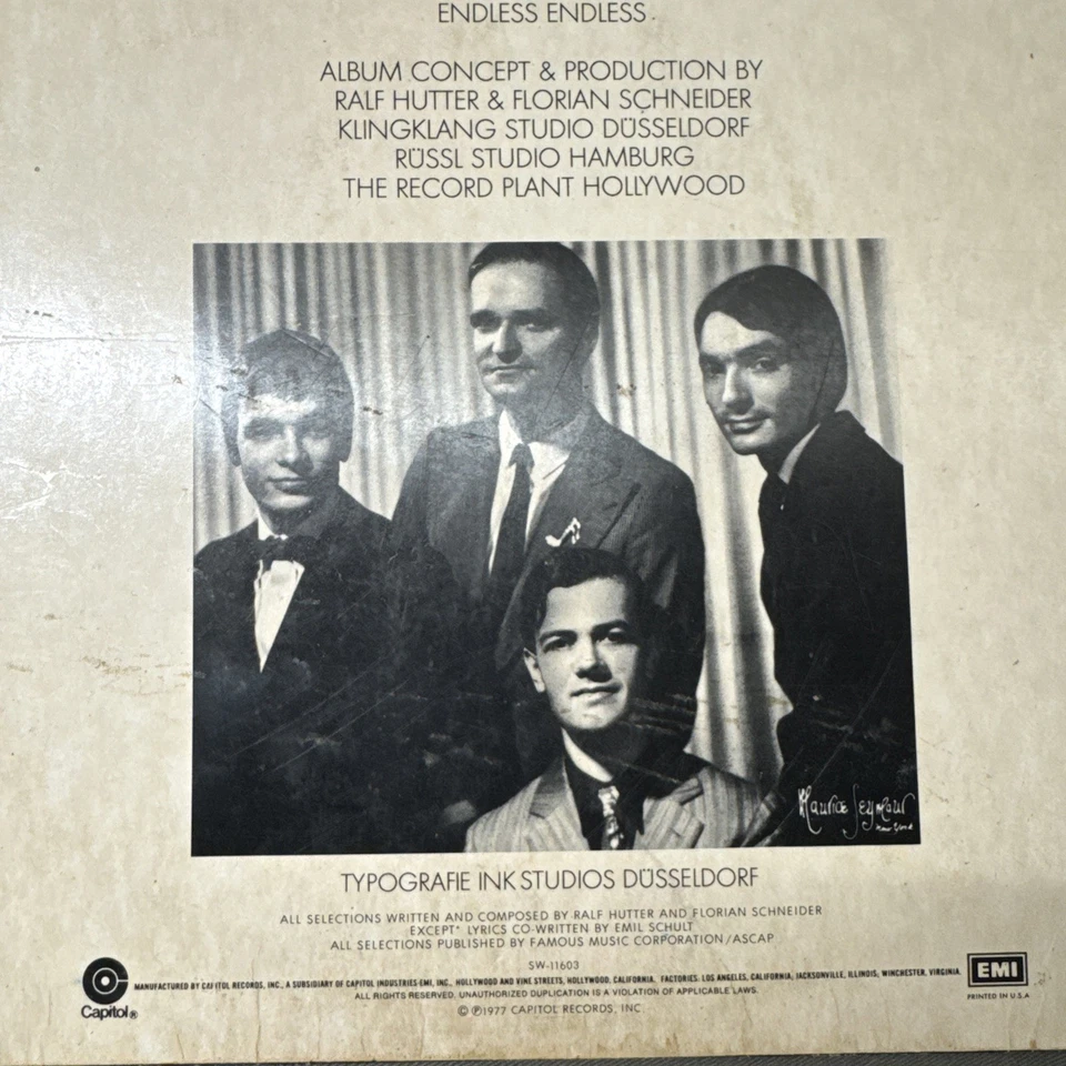 Kraftwerk Trans-Europe Express Vinyl LP Capitol Records SW 11603 Purple RARE - Image 3 of 4