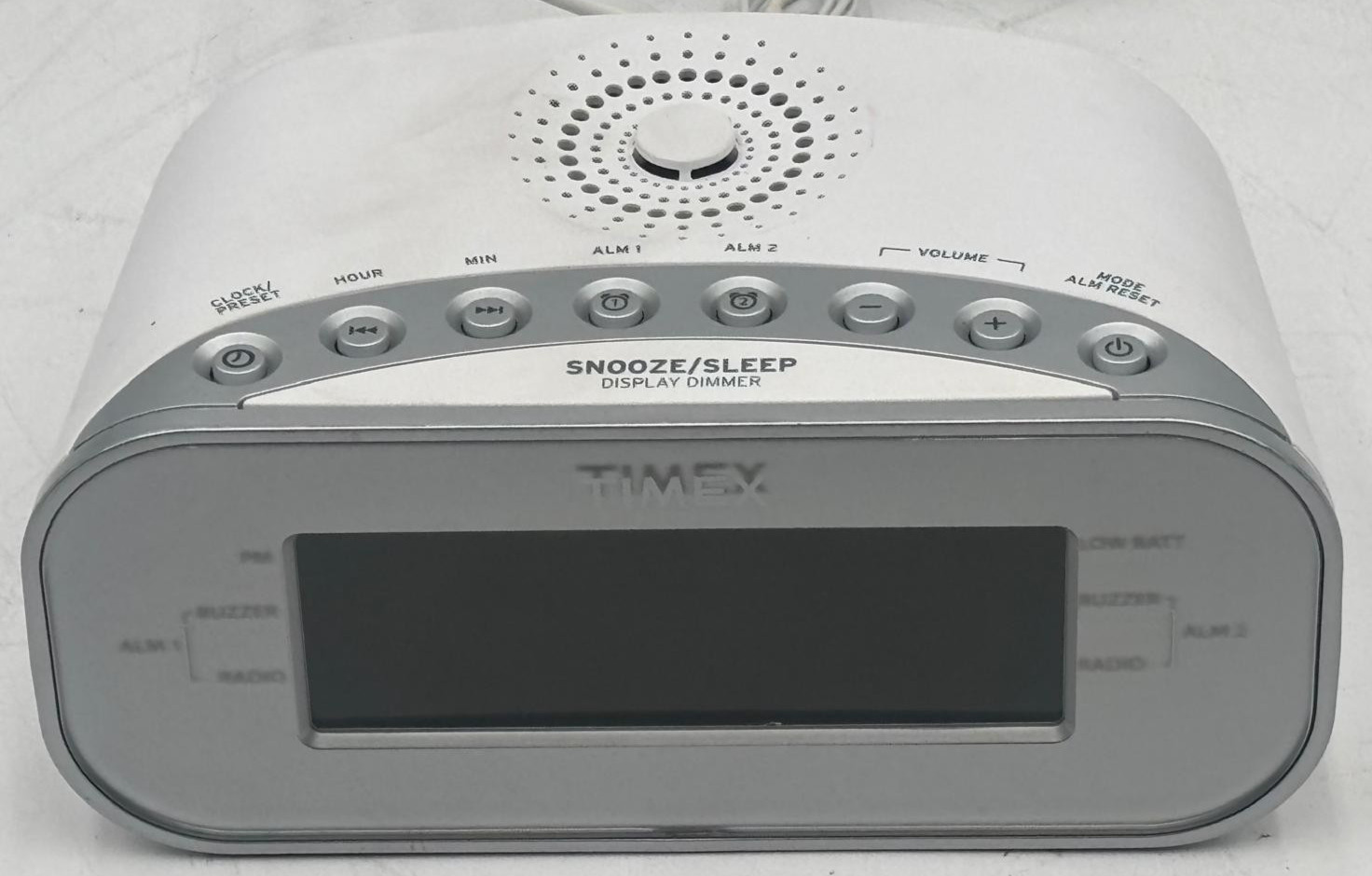 Timex T231Y AM/FM Dual Alarm Clock Radio with 1.2-Inch Green Display and Line-In