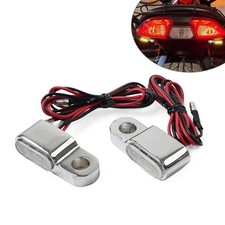 2X Universal Mini Motorrad Blinker Blinker Licht Anzeige Bernstein Lampe