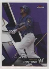 2018 Topps Finest Purple Refractor /250 Domingo Santana #15 7fb