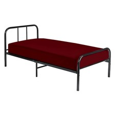 Premium Burgundy 100 Egyptian Cotton Cot Fitted Sheet 28x75 for Bunk/Camp