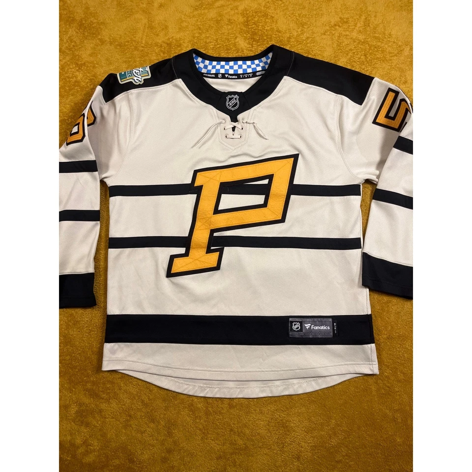 Camiseta deportiva de hockey Pittsburgh Penguins 59 GUENTZEL fanáticos hombres M invierno clásico 2023 Foto 3 de 4