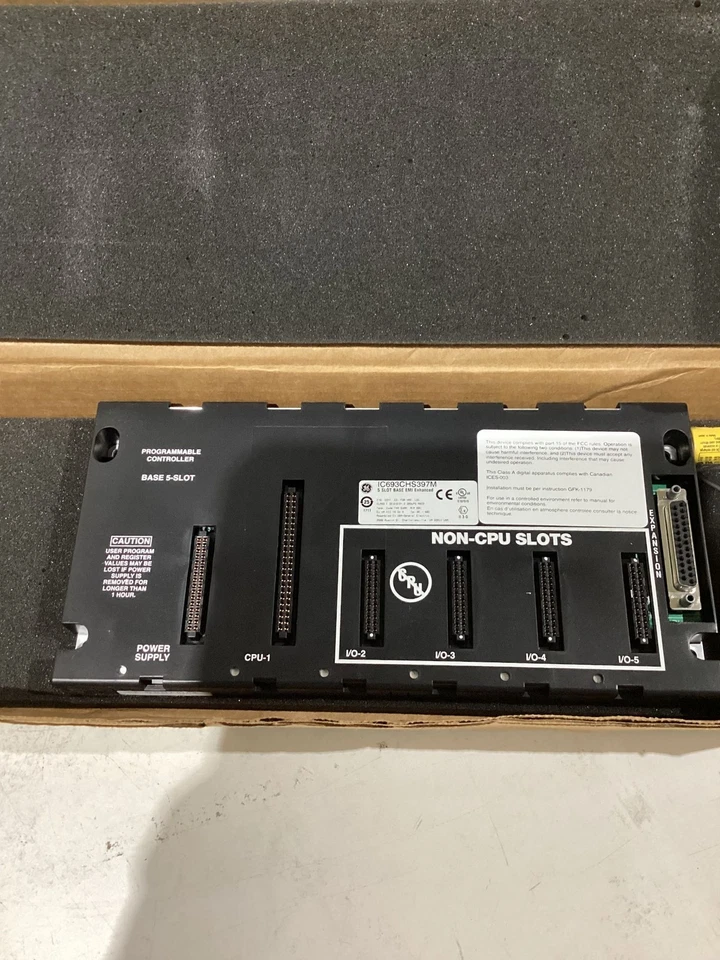 GENERAL ELECTRIC IC693CHS397M 5-SLOT MODULAR CPU BASEPLATE NEW - Image 2 of 2