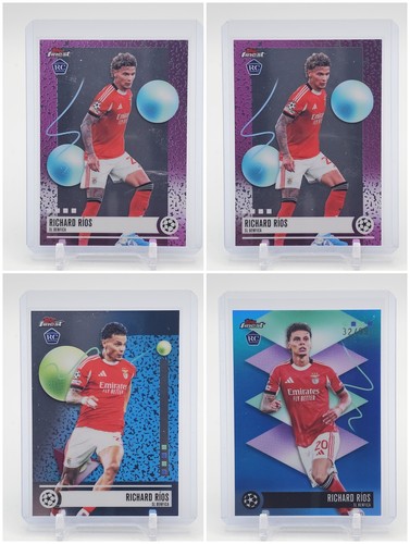 [4] RICHARD RIOS 2025-26 TOPPS FINEST UEFA ROOKIE RARE BLUE REFRACTOR /99 Q5580